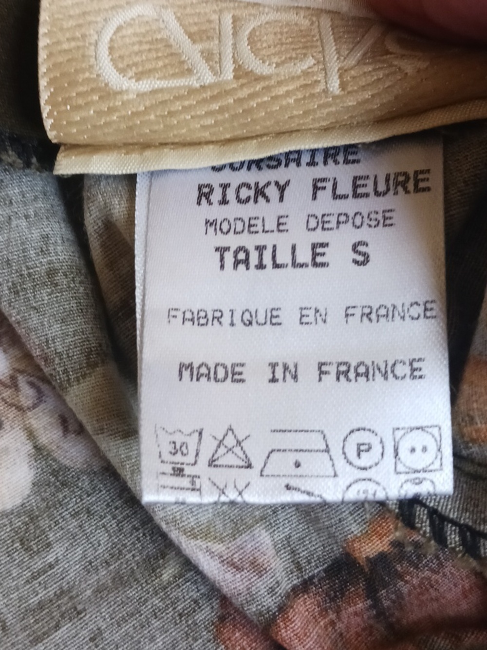 VINTAGE Capri Pants/"Cache".,sz Small, Olive Color/ Muti Florals Design..NEW - Picture 15 of 16